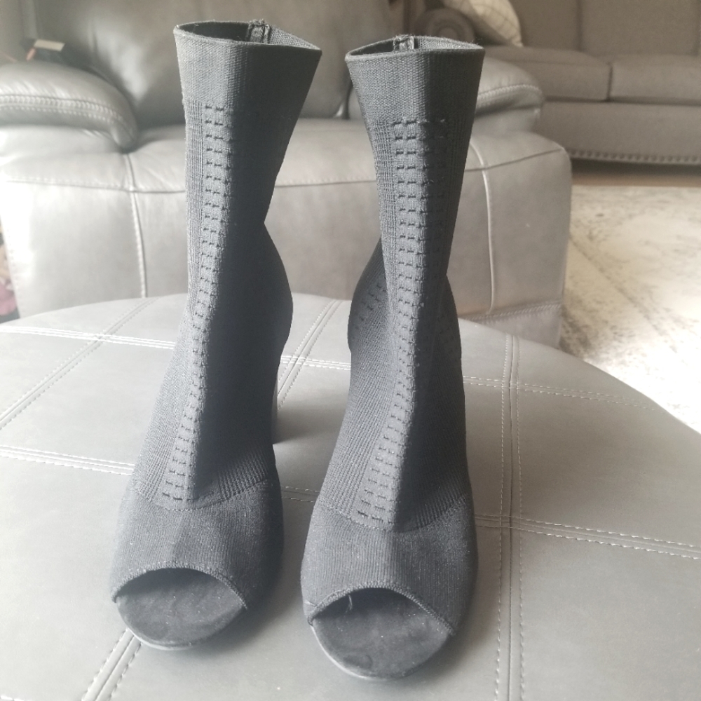 Black Spandex Booties